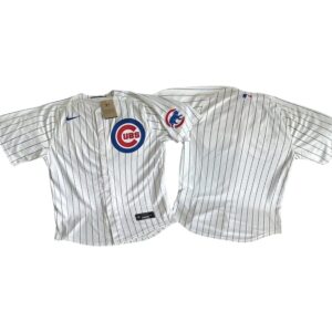 Chicago Cubs MLB Baseball Pinstripe with Patch Jersey