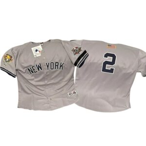 Gray NY Yankees Derek Jeter 2001 World Series Jersey