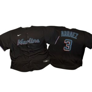 Miami Marlins Luis Arraez MLB Baseball Black Jersey