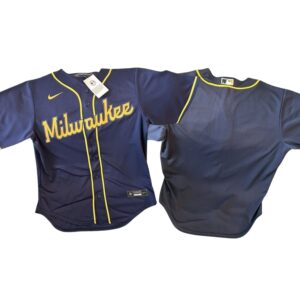 Milwaukee Brewers Blue Alternate MLB Baseball Jersey