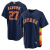 Men's Houston Astros Jose Altuve Navy Alternate Name Stitched Jersey