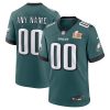 Eagles Midnight Green LIX Championship Custom Game Stitched Jersey