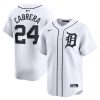 Men's Detroit Tigers Miguel Cabrera White Home Limited Stitched Jersey
