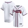 Men's Atlanta Braves White Home Limited Stitched Jersey