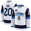 Finland #20 Sebastian Aho White 2025 4 Nations Face-Off Premium Stitched Jersey