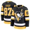 Pittsburgh Penguins Sidney Crosby Black Home Premium Stitched Jersey
