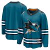 San Jose Sharks Teal Home Stitched Jersey