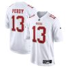 San Francisco 49ers Brock Purdy Tundra White Fashion Game Jersey Stitched