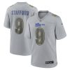 Los Angeles Rams Matthew Stafford Gray Atmosphere Fashion Game Jersey Stitched