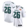 Philadelphia Eagles Saquon Barkley Tundra White Super Bowl LIX Fashion Game Player Jersey Stitched