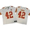 Carson Steele #42 Chiefs White Vapor FUSE Jersey Stitched