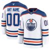 Edmonton Oilers White Away Custom Jersey