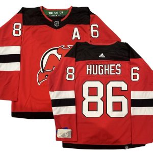 Jack Hughes New Jersey Devils Red Home Jersey