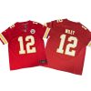 Jared Wiley #12 Chiefs Red Vapor FUSE Jersey Stitched