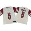 Jayden Daniels #5 Commanders White Quality Vapor FUSE Jersey Stitched