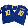 Los Angeles Chargers Justin Herbert Royal Vapor Jersey Stitched