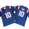 Patriots 10 Drake Maye Navy Vapor Jersey Stitched
