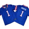 New York Giants 1 Malik Nabers Royal 2nd Alternate Vapor Limited