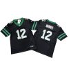 Jets 12# Joe Namath Black Vapor Jersey Stitched