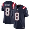 Patriots Stefon Diggs #8 Navy Vapor F.U.S.E. Jersey Stitched