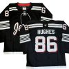 New Jersey Devils Jack Hughes Black Jersey