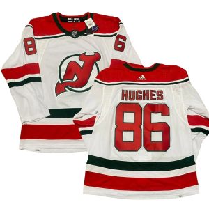 New Jersey Devils Jack Hughes White Alternate Jersey