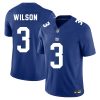Giants Russell Wilson #3 Royal Vapor F.U.S.E. Jersey Stitched