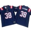 Rhamondre Stevenson #38 Patriots Navy Vapor Jersey Stitched