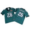 Eagles Saquon Barkley #26 Midnight Green LIX Championship Game Jersey Stitched