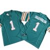 Tua Tagovailoa #1 Dolphins Aqua Alternate Vapor Jersey Stitched