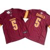 Commanders #5 Jayden Daniels Burgundy Vapor Jersey Stitched