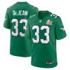 Eagles #33 Cooper DeJean Kelly Green LIX Championship 2nd Alternate Jersey Stitched