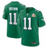 Eagles A.J. Brown Kelly Green LIX Championship 2nd Alternate Stitched Jersey
