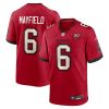 Tampa Bay Buccaneers Baker Mayfield Red 50th Season Team Game Jersey Stitched