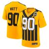 Pittsburgh Steelers T.J. Watt Gold Alternate 1933 Throwback Game Jersey Stitched