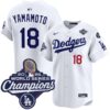 Yoshinobu Yamamoto Los Angeles Dodgers Home Limited 2025 World Series Champions Jersey