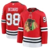 Blackhawks Connor Bedard Red Centennial Player Jersey Stitched