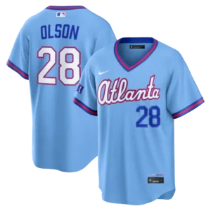 Braves Matt Olson Powder Blue 2026 City Connect Jersey Stitched