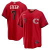 Reds Spencer Steer Red 2026 City Connect Jersey Stitched