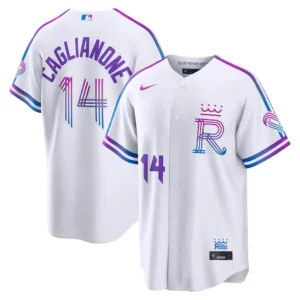 Royals Jac Caglianone White 2026 City Connect Jersey Stitched