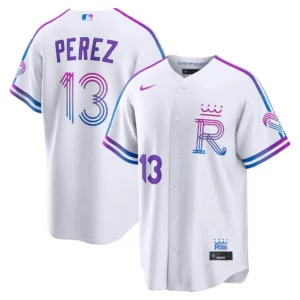 Royals Salvador Perez White 2026 City Connect Jersey Stitched