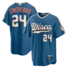 Brewers William Contreras Mineral Blue 2026 City Connect Jersey Stitched