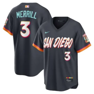 Padres Jackson Merrill Obsidian 2026 City Connect Jersey Stitched