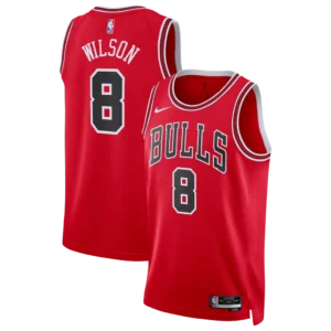 Chicago Bulls 2026 Caleb Wilson Red Stitched Jersey