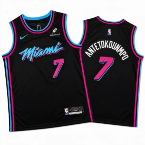 Giannis Antetokounmpo #7 Miami Heat 2025-26 Black City Edition Jersey