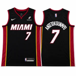 Giannis Antetokounmpo #7 Miami Heat 2026 Black Stitched Jersey