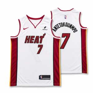 Giannis Antetokounmpo #7 Miami Heat 2026 White Stitched Jersey