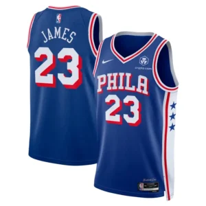 Lebron James Philadelphia 76ers Icon Edition Stitched Jersey - Royal