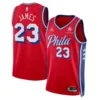 Lebron James Philadelphia 76ers Statement Edition Stitched Jersey - Red