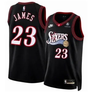 Philadelphia 76ers #23 LeBron James Black 2026 Classic Edition Stitched Jersey